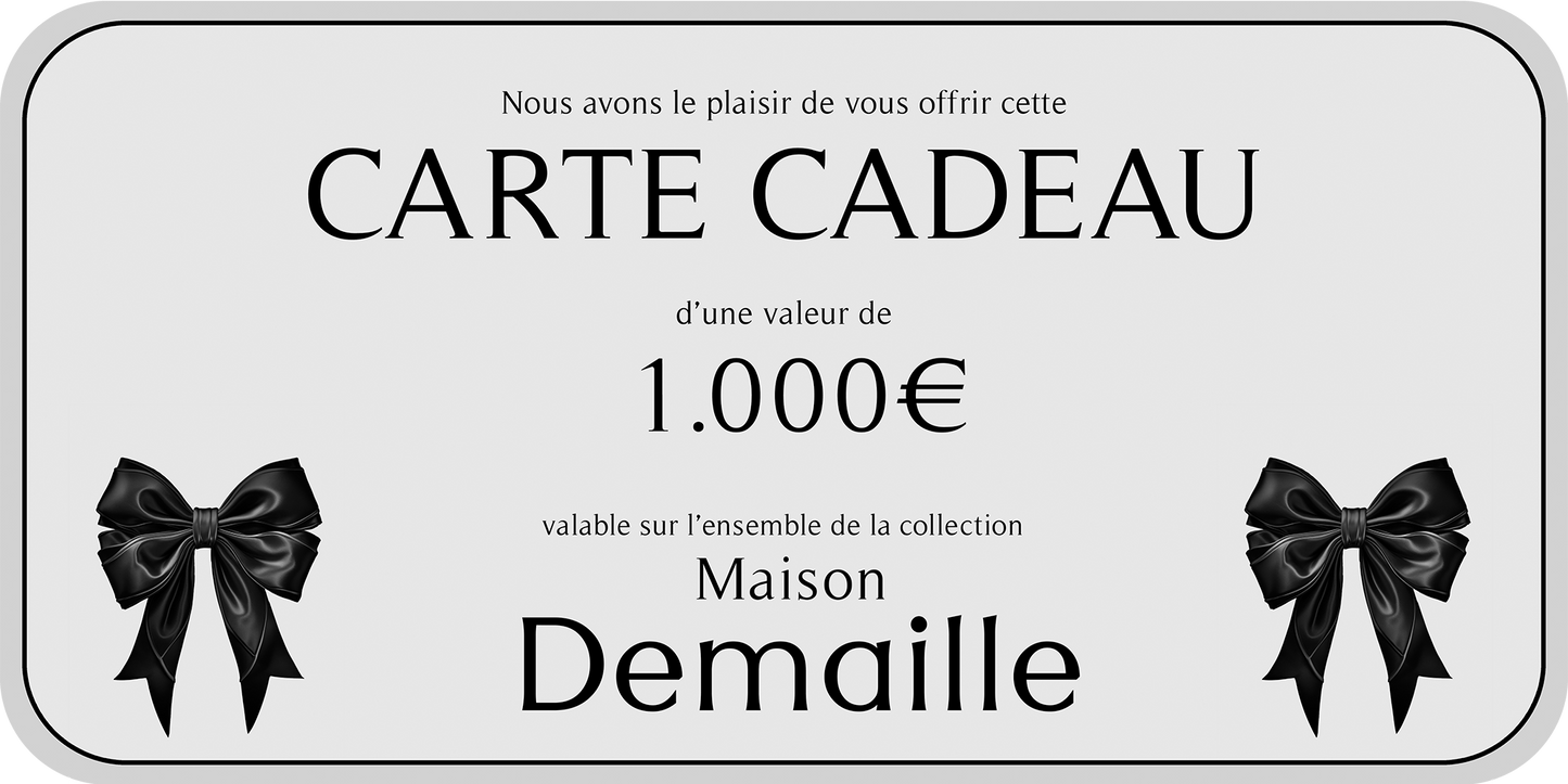 Carte Cadeau Maison Demaille 1000 euros