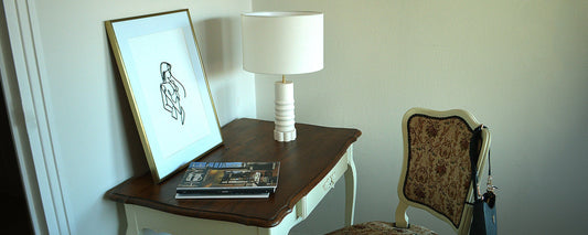 Lampe décorative blanche moderne design