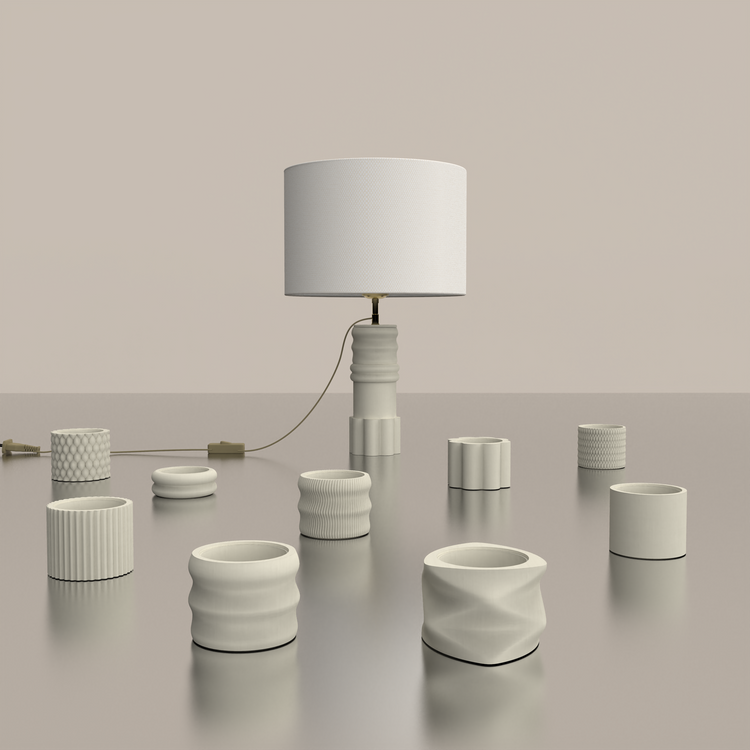 Ensemble de tous les modules disponible pour la Lampe Illari de la marque Maison Demaille.