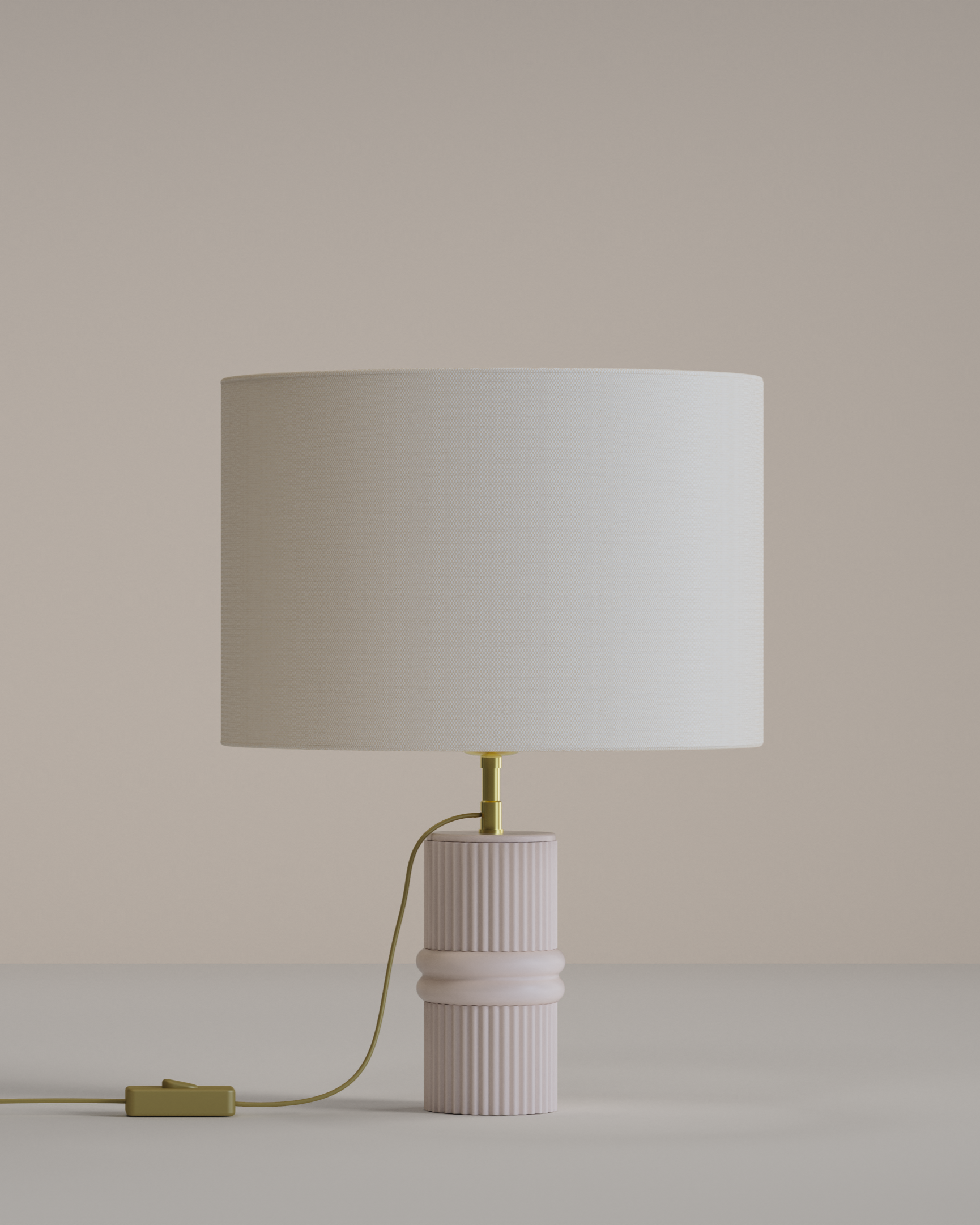 Lampe Atrium Blanche Illari mise en valeur.